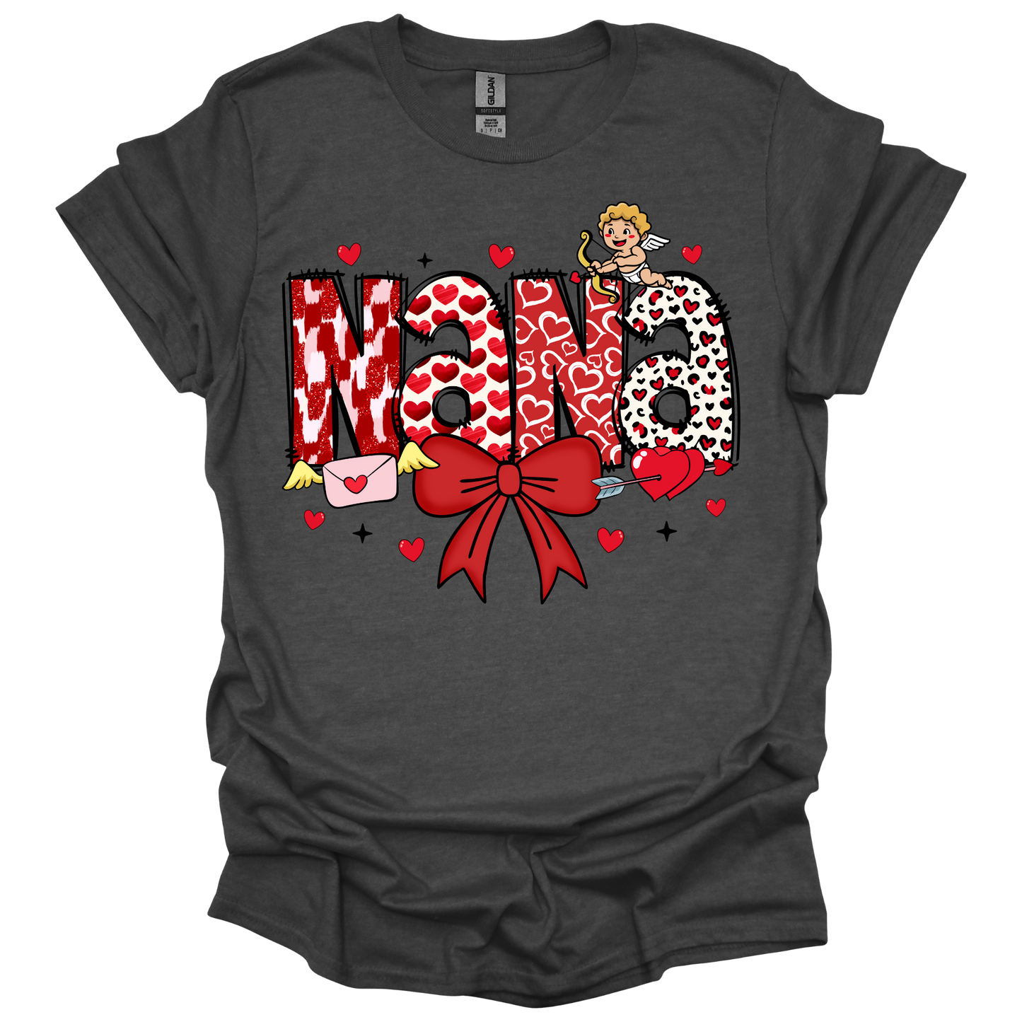 Día de San Valentín, camiseta, manga corta, estilo suave.