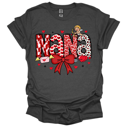 Día de San Valentín, camiseta, manga corta, estilo suave.
