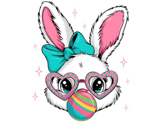 Bunny, Easter, heat transfer, press and peel, no shirt, made to order