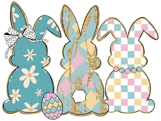 Bunny, Easter, heat transfer, press and peel, no shirt, made to order