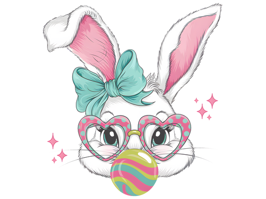Bunny, Easter, heat transfer, press and peel, no shirt, made to order