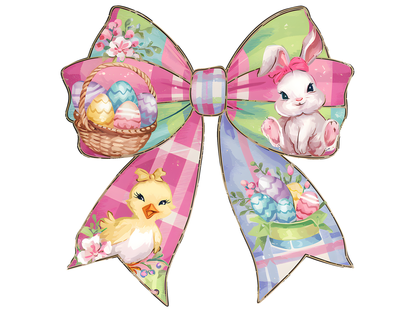 Bow, Easter, heat transfer, press and peel, no shirt, made to order