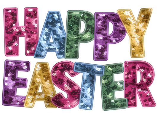 Happy Easter, heat transfer, press and peel, no shirt, made to order