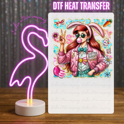 Character Girl, Easter, DTF Heat Transfer, Press and peel, Full color, Instant press, MTO