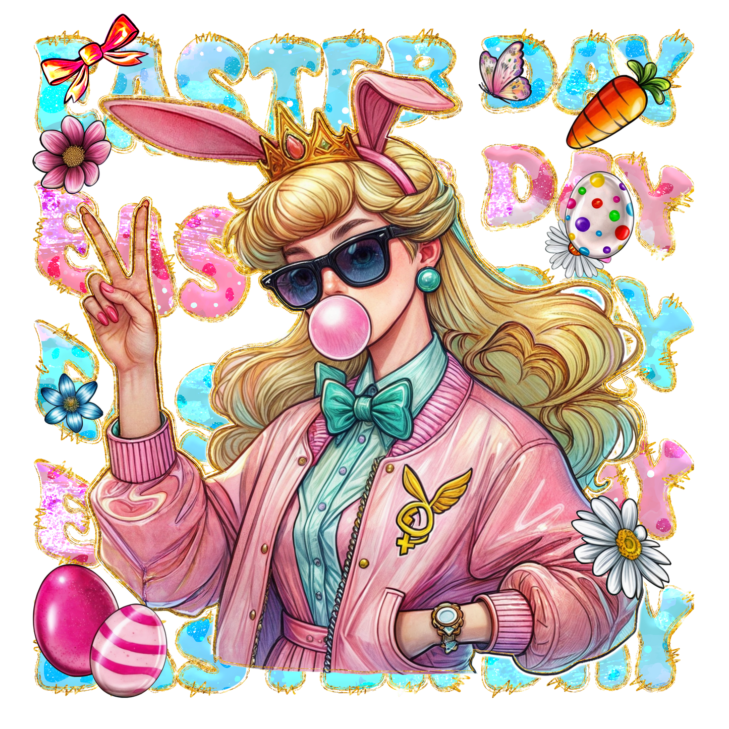 Easter, heat transfer, press and peel, no shirt, made to order