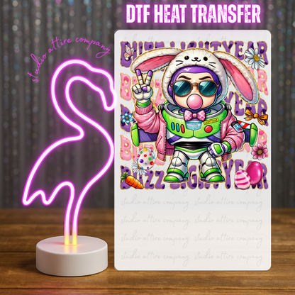 Character Buzz, Easter, DTF Heat Transfer, Press and peel, Full color, Instant press, MTO