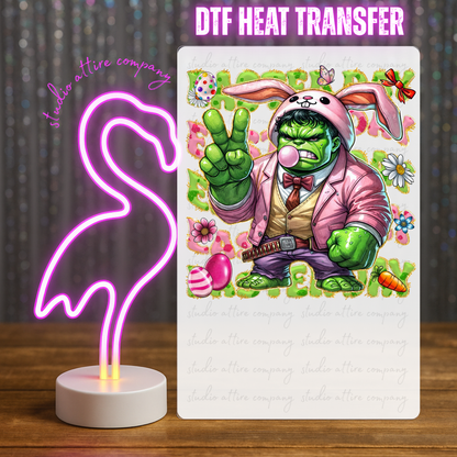Character hulk, Easter, DTF Heat Transfer, Press and peel, Full color, Instant press, MTO