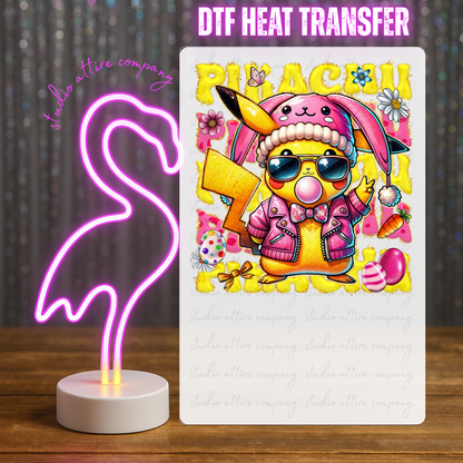 Character yellow, Easter, DTF Heat Transfer, Press and peel, Full color, Instant press, MTO