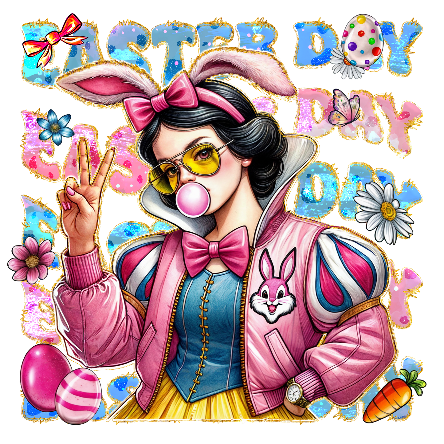 Easter, Character, heat transfer, press and peel, no shirt, made to order