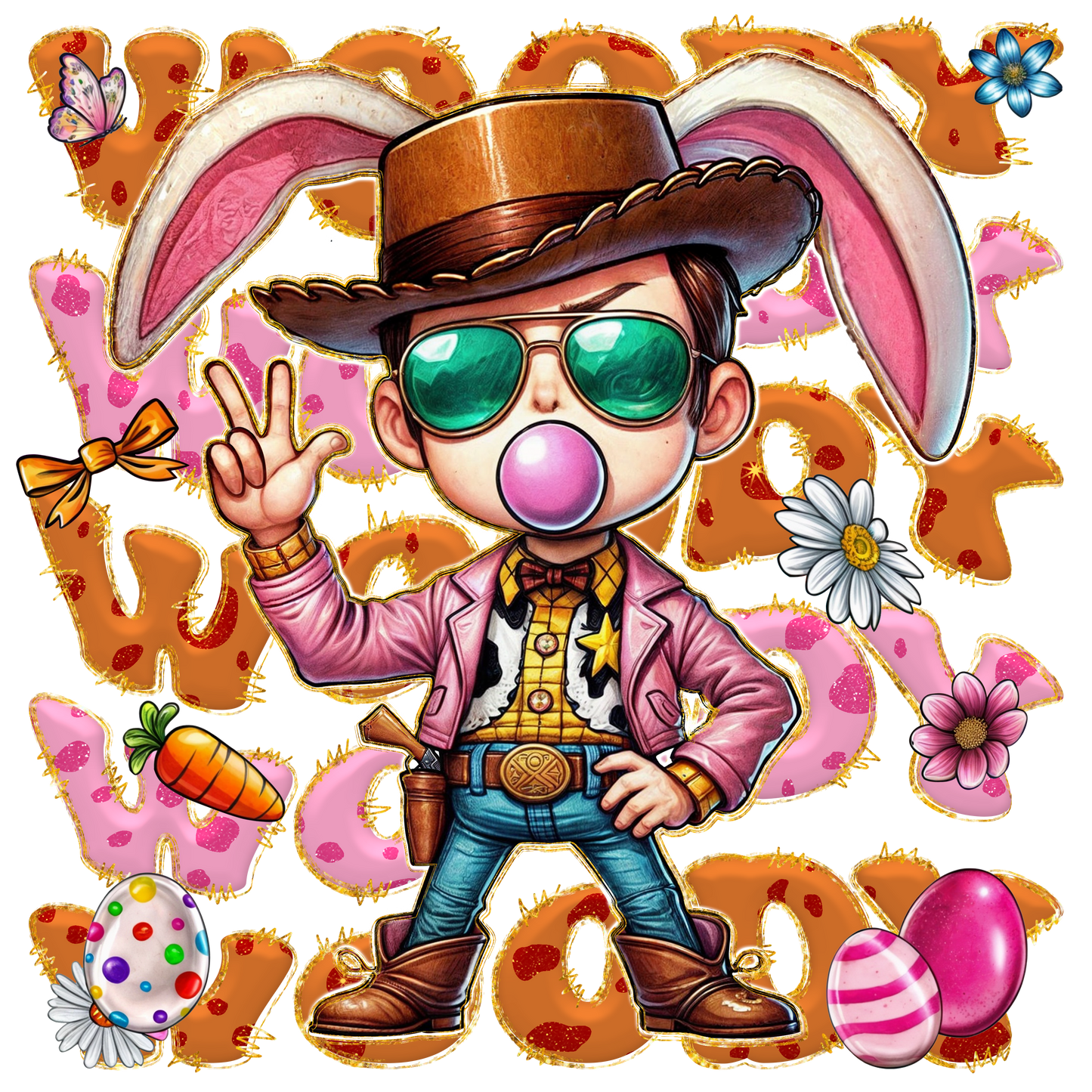 Easter, Character, heat transfer, press and peel, no shirt, made to order