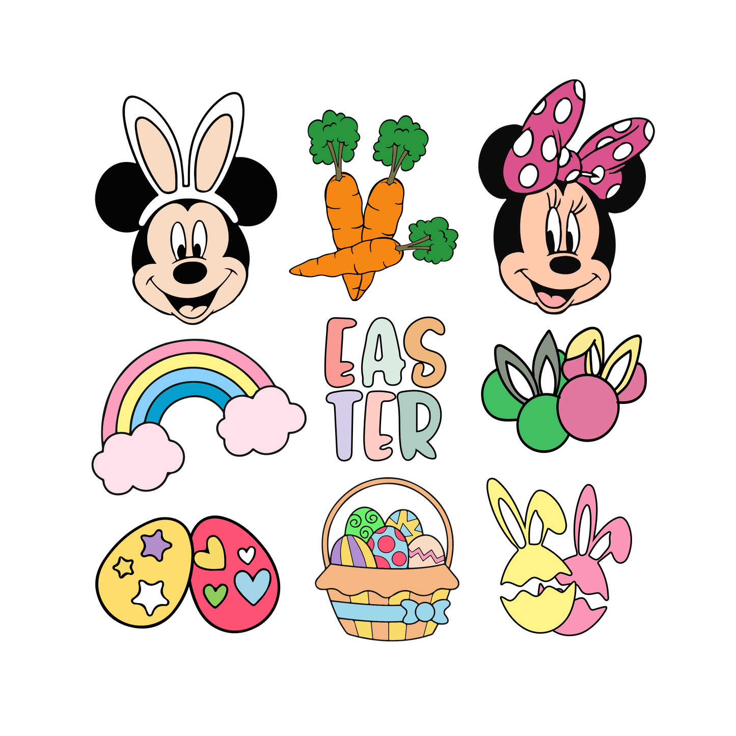 Easter, Character, heat transfer, press and peel, no shirt, made to order