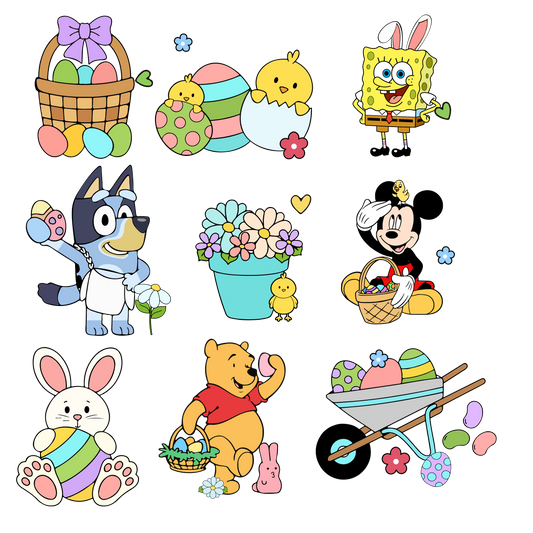 Easter, Character, heat transfer, press and peel, no shirt, made to order