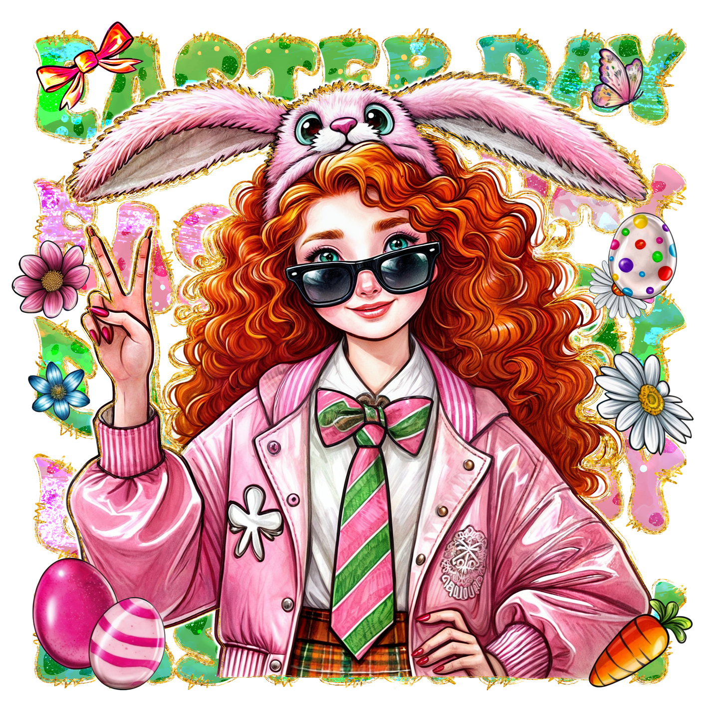 Easter, Character, heat transfer, press and peel, no shirt, made to order