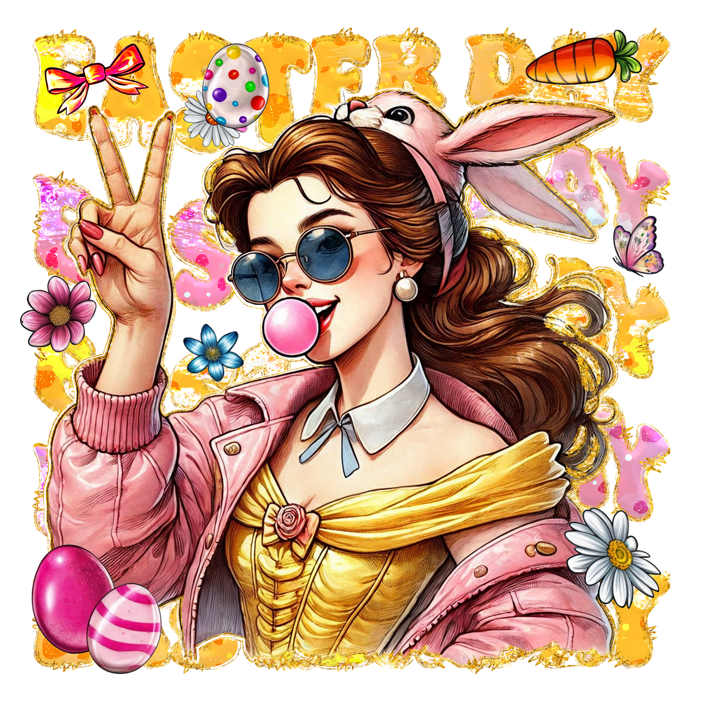Easter, Character, heat transfer, press and peel, no shirt, made to order