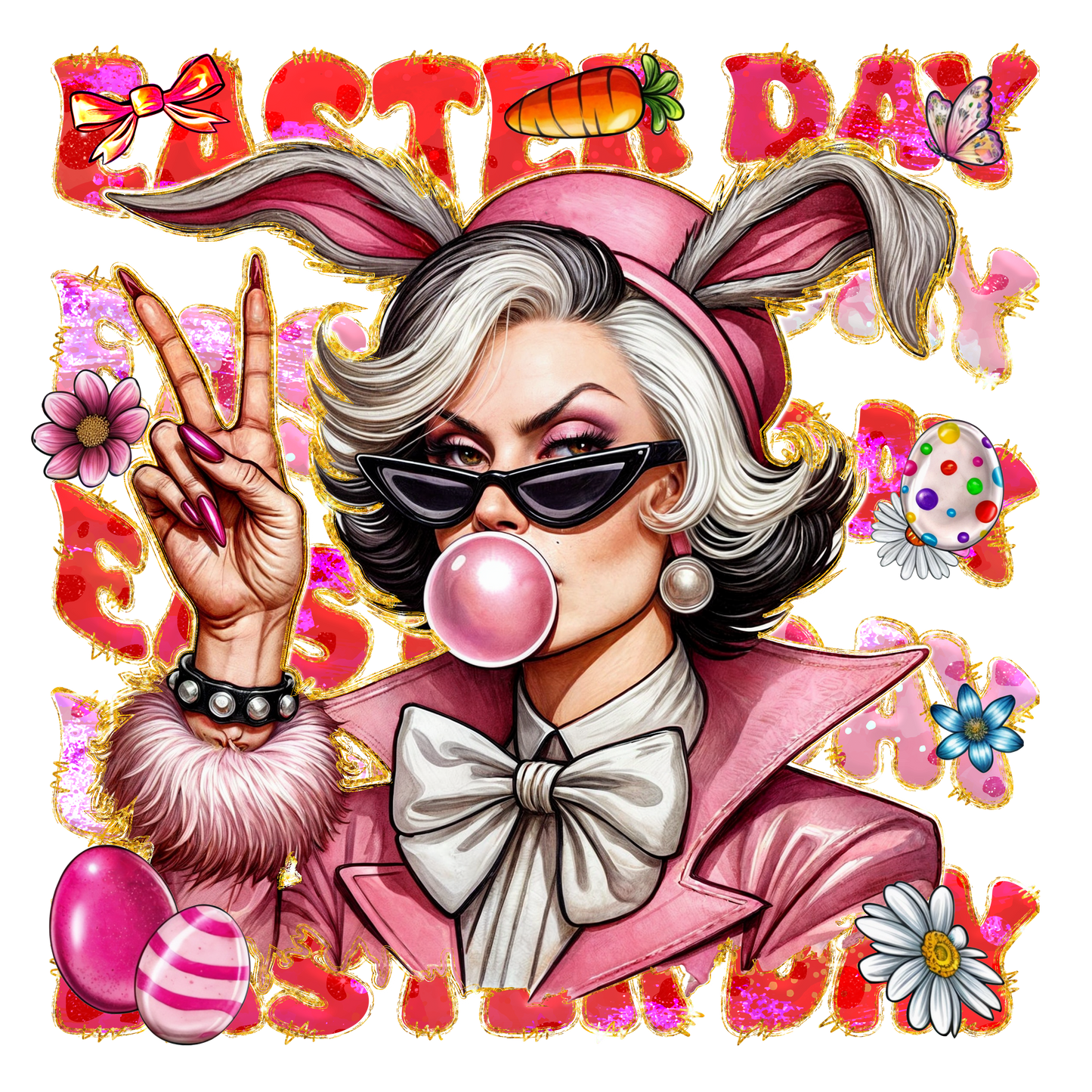 Easter, Character, heat transfer, press and peel, no shirt, made to order
