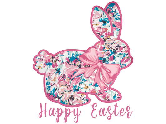 Easter, bunny, heat transfer, press and peel, no shirt, made to order
