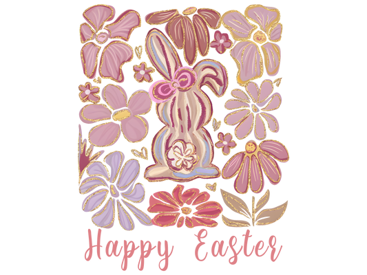 Easter, Bunny, heat transfer, press and peel, no shirt, made to order