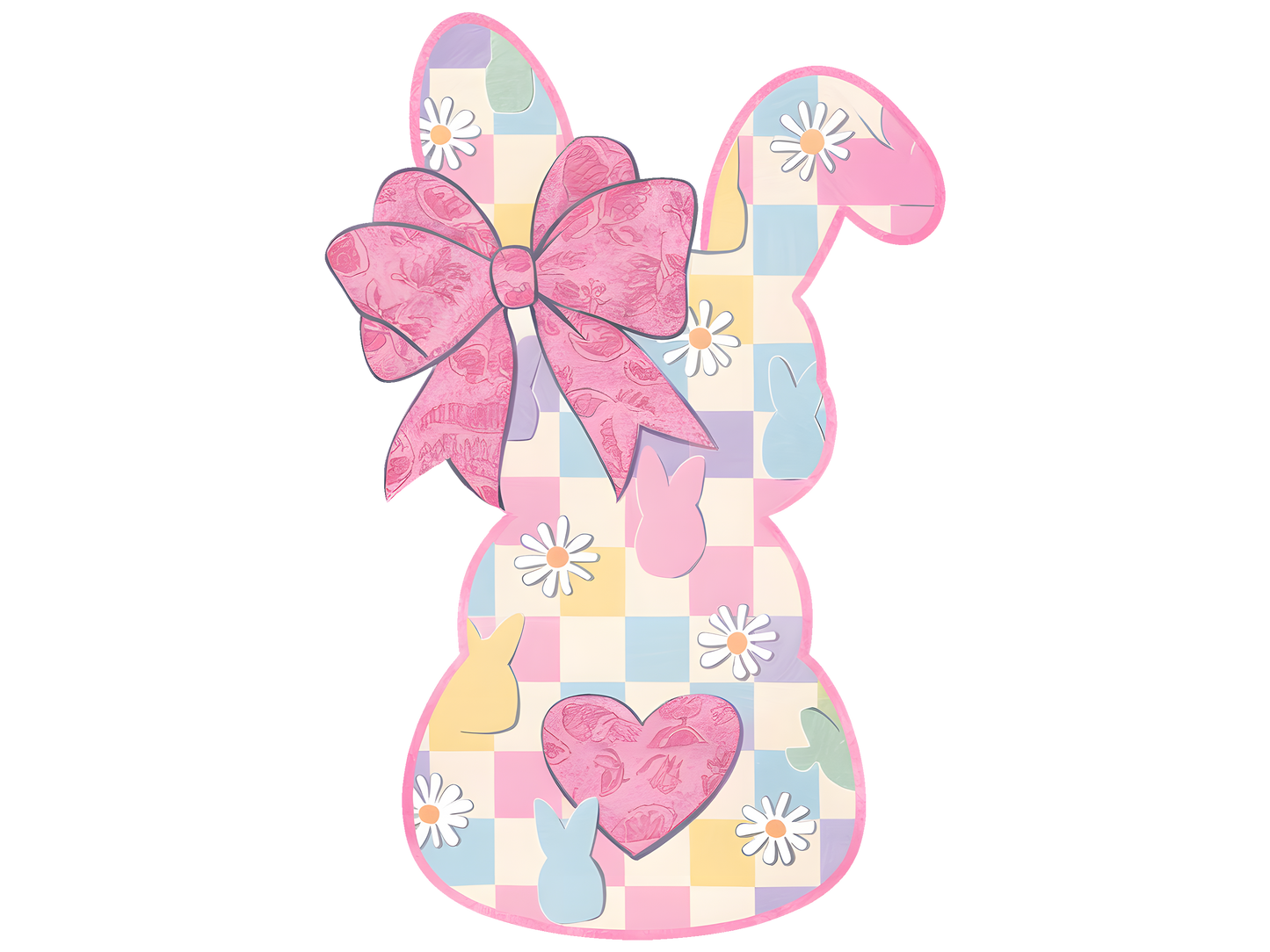Bunny, Easter, heat transfer, press and peel, no shirt, made to order