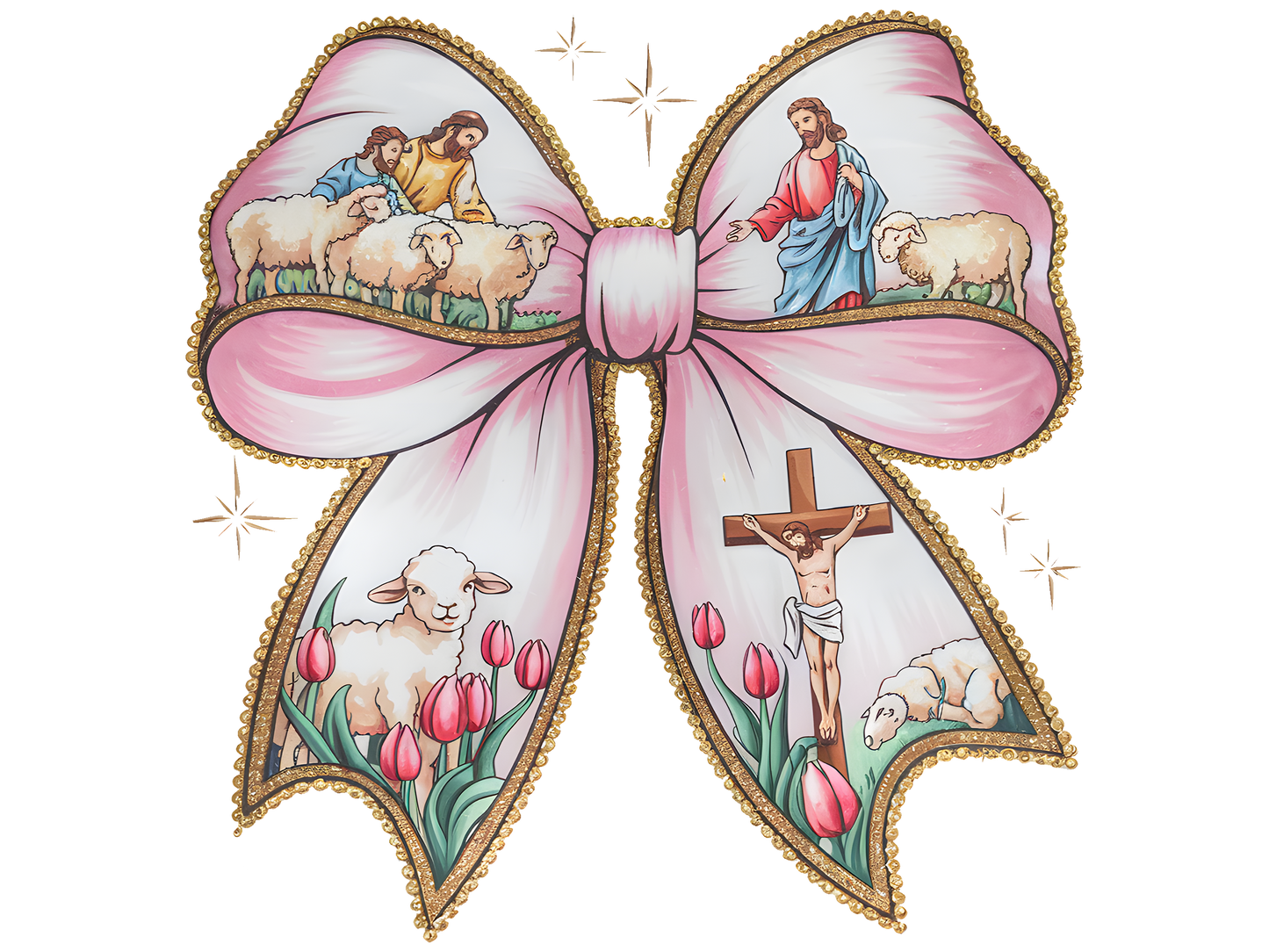 Bow, Easter, heat transfer, press and peel, no shirt, made to order