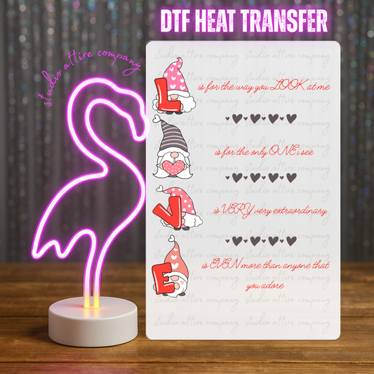 Love, Valentine, Heat transfer, Press and peel, Full color, Instant press, MTO