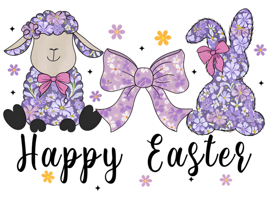 Purple Easter, heat transfer, press and peel, no shirt, made to order