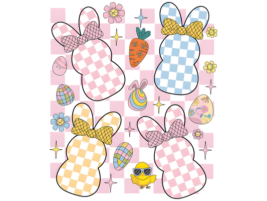 Retro Easter, heat transfer, press and peel, no shirt, made to order