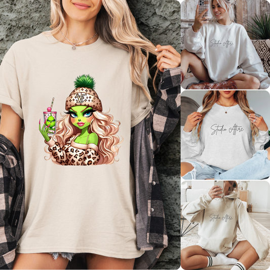 Character green girl, Graphic Apparel - 247