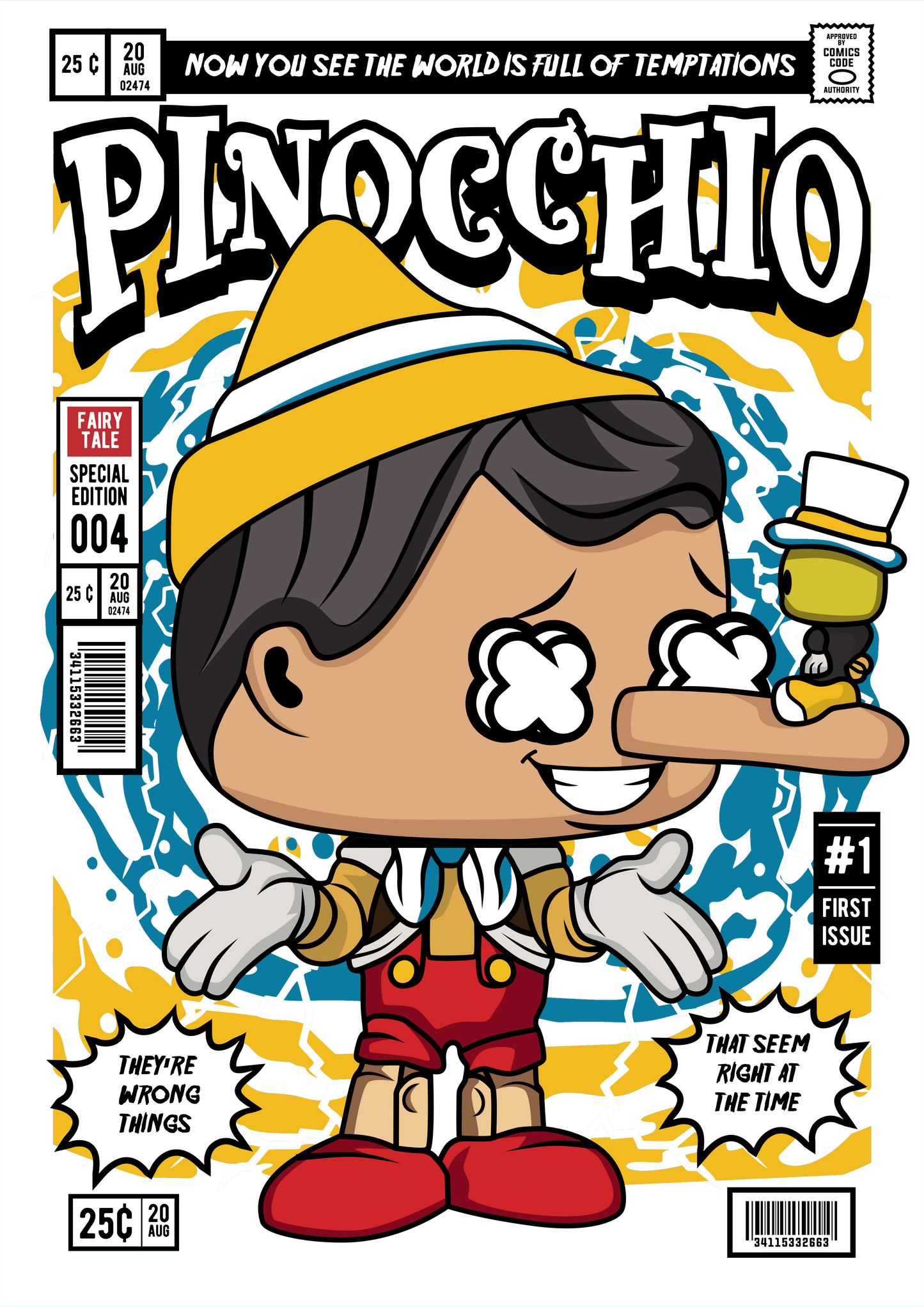 Pino, Funko, heat transfer, press and peel, no shirt, made to order