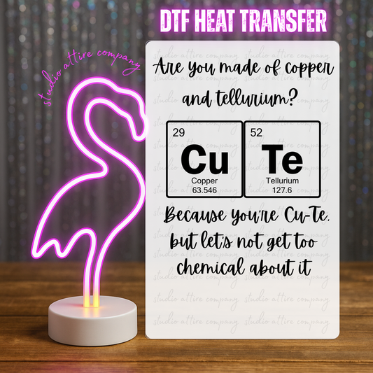 CU TE, Heat transfer, Press and peel, Full color, Instant press, MTO