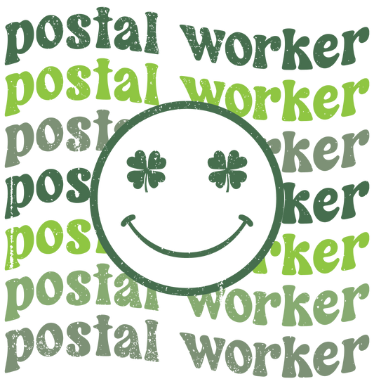 Postal, St. Patty, heat transfer, press and peel, no shirt, made to order