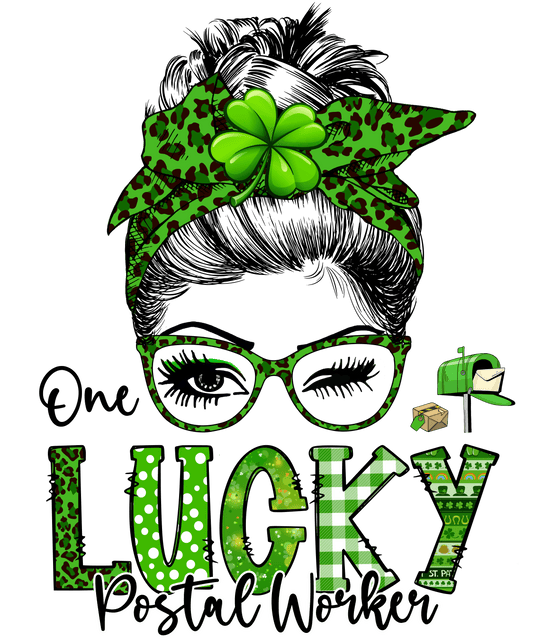 Postal, St. Patty, heat transfer, press and peel, no shirt, made to order