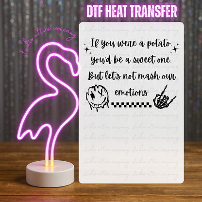 If you were a potato, Heat transfer, Press and peel, Full color, Instant press, MTO