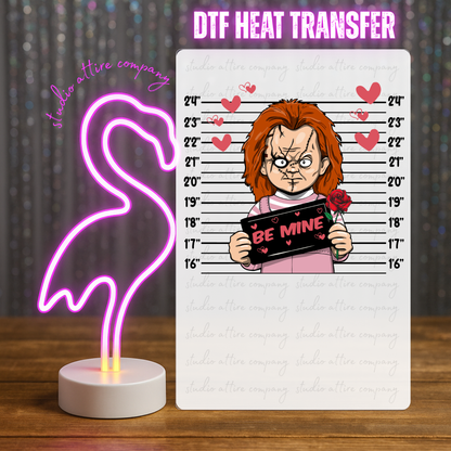 Chucky, Valentine, Heat transfer, Press and peel, Full color, Instant press, MTO