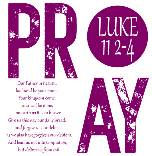 PRAY, heat transfer, press and peel, no shirt, made to order