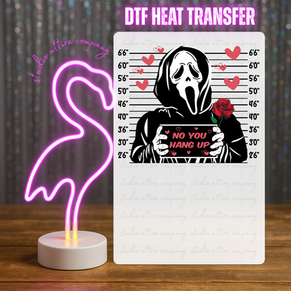 Ghost face, Valentine, Heat transfer, Press and peel, Full color, Instant press, MTO