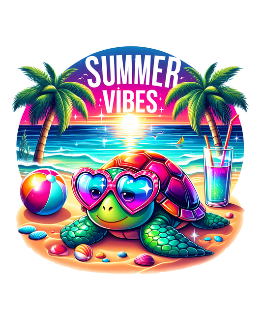 Summer, animal, heat transfer, press and peel, no shirt, made to order