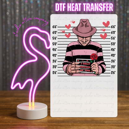 Freddy, Valentine, Heat transfer, Press and peel, Full color, Instant press, MTO