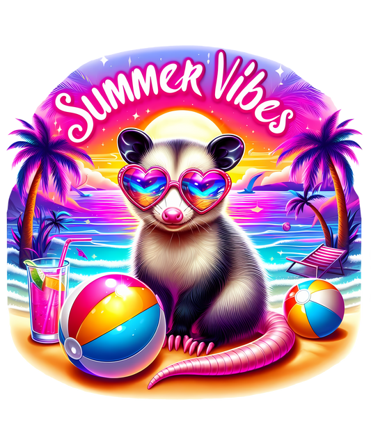 Summer, animal, heat transfer, press and peel, no shirt, made to order
