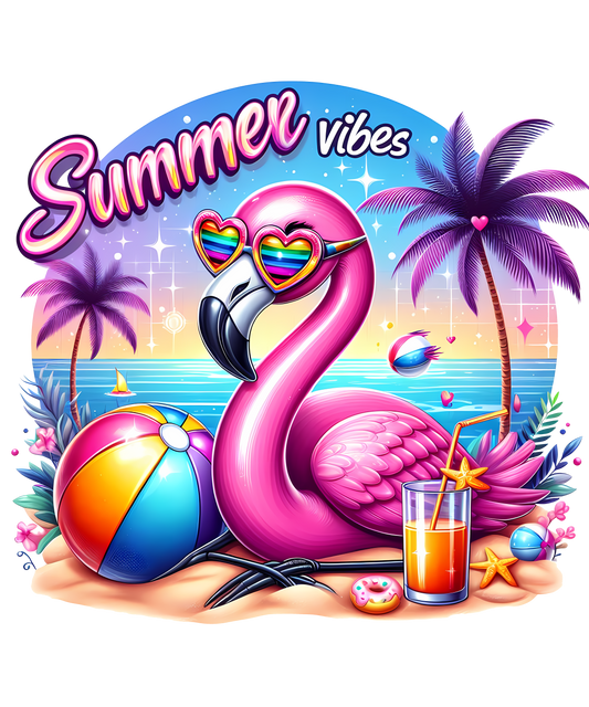 Summer, animal, heat transfer, press and peel, no shirt, made to order