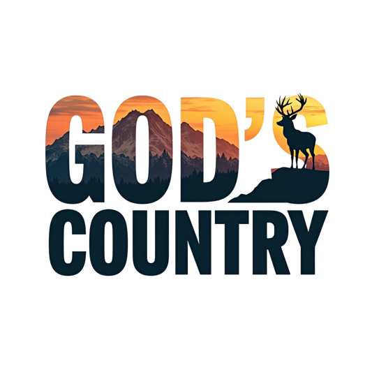 God's country, heat transfer, press and peel, no shirt, made to order