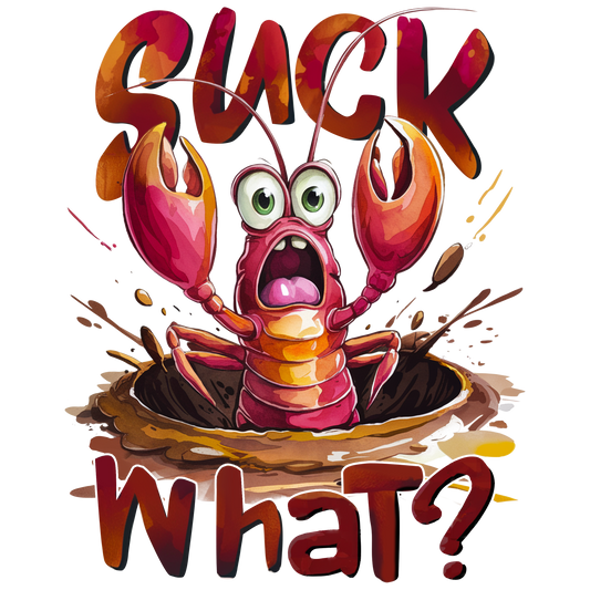 Craw fish, heat transfer, press and peel, no shirt, made to order