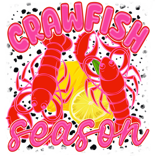 Craw fish, heat transfer, press and peel, no shirt, made to order