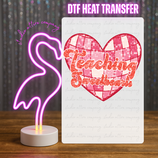 Teaching sweethearts, Valentine, Heat transfer, Press and peel, Full color, Instant press, MTO