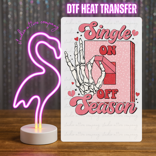 Single Season, Valentine, Heat transfer, Press and peel, Full color, Instant press, MTO