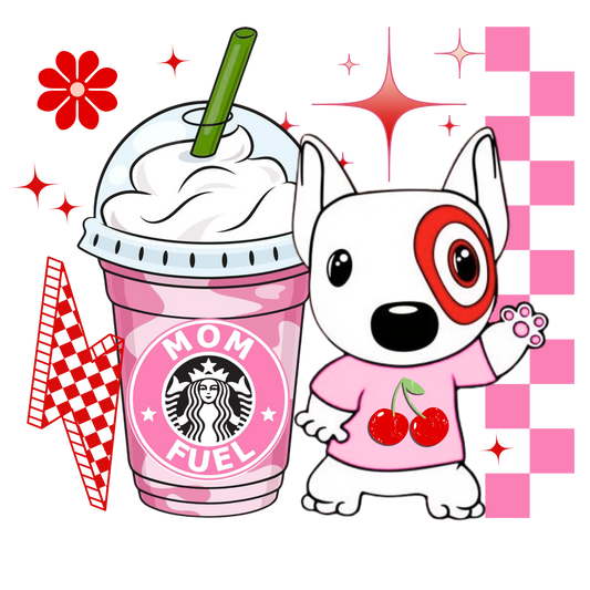 Bullseye, coffee, heat transfer, press and peel, no shirt, made to order