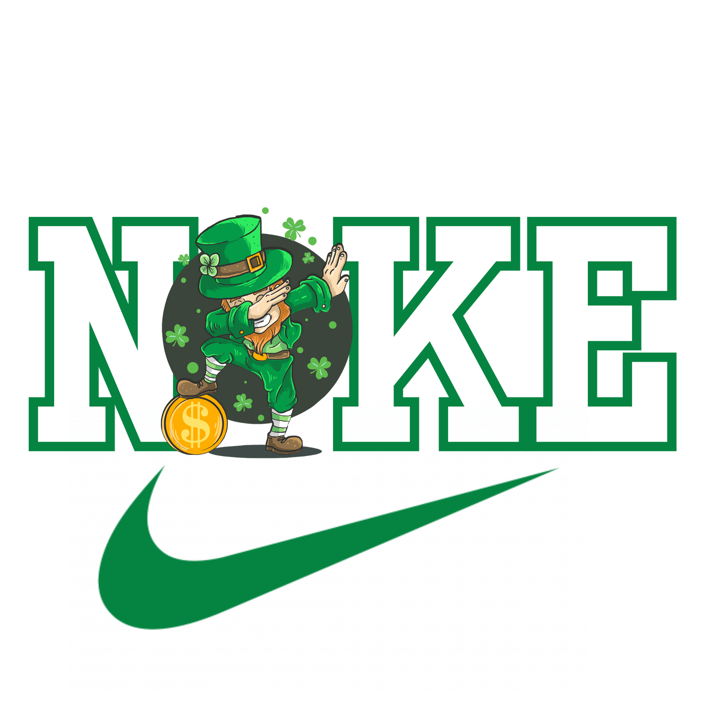 Check mark, St Patty, heat transfer, press and peel, no shirt, made to order