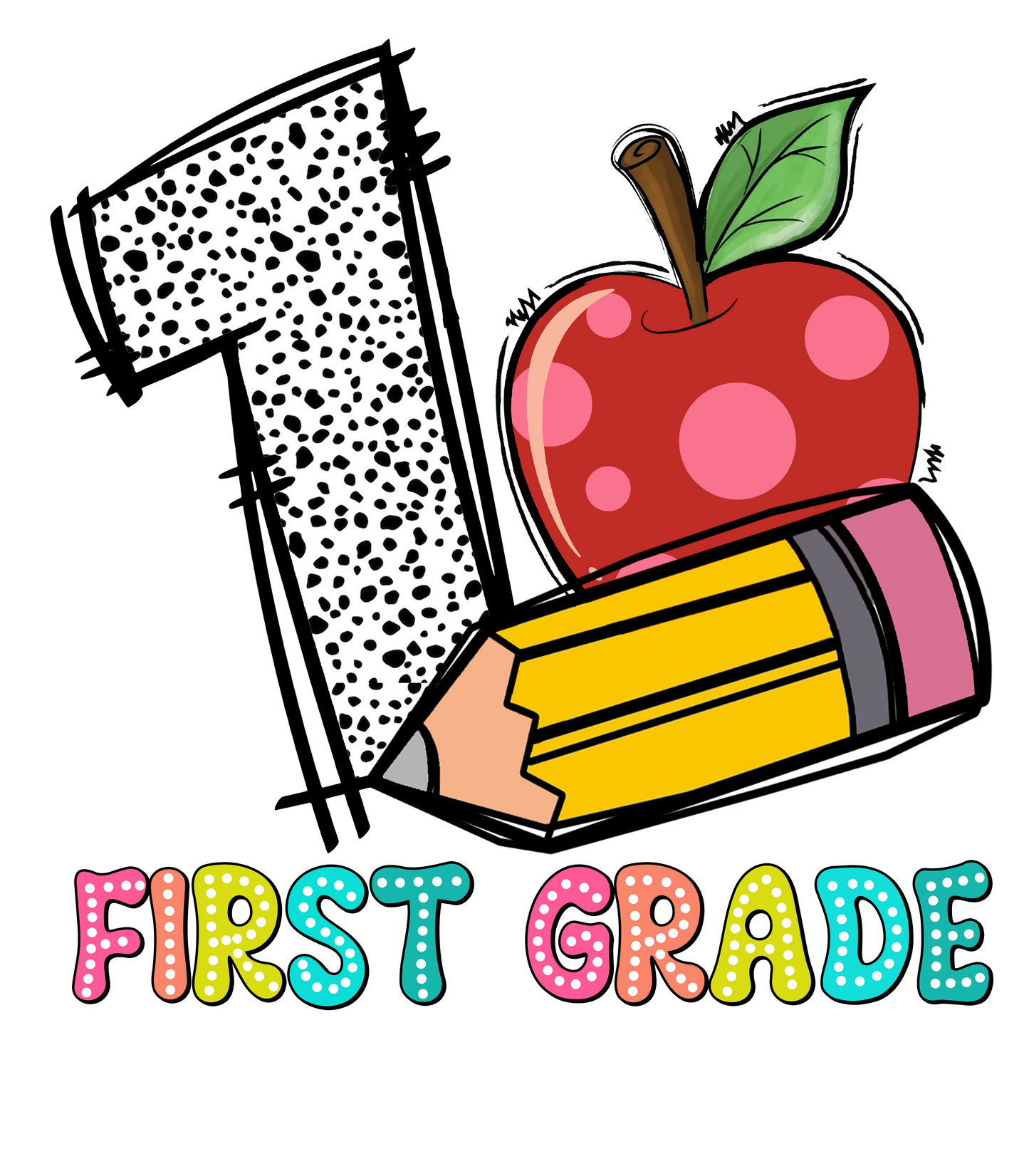 Grade, school, heat transfer, press and peel, no shirt, made to order