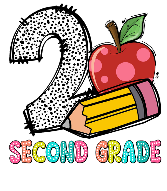 Grade, school, heat transfer, press and peel, no shirt, made to order