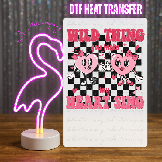 Wild things, Valentine, Heat transfer, Press and peel, Full color, Instant press, MTO