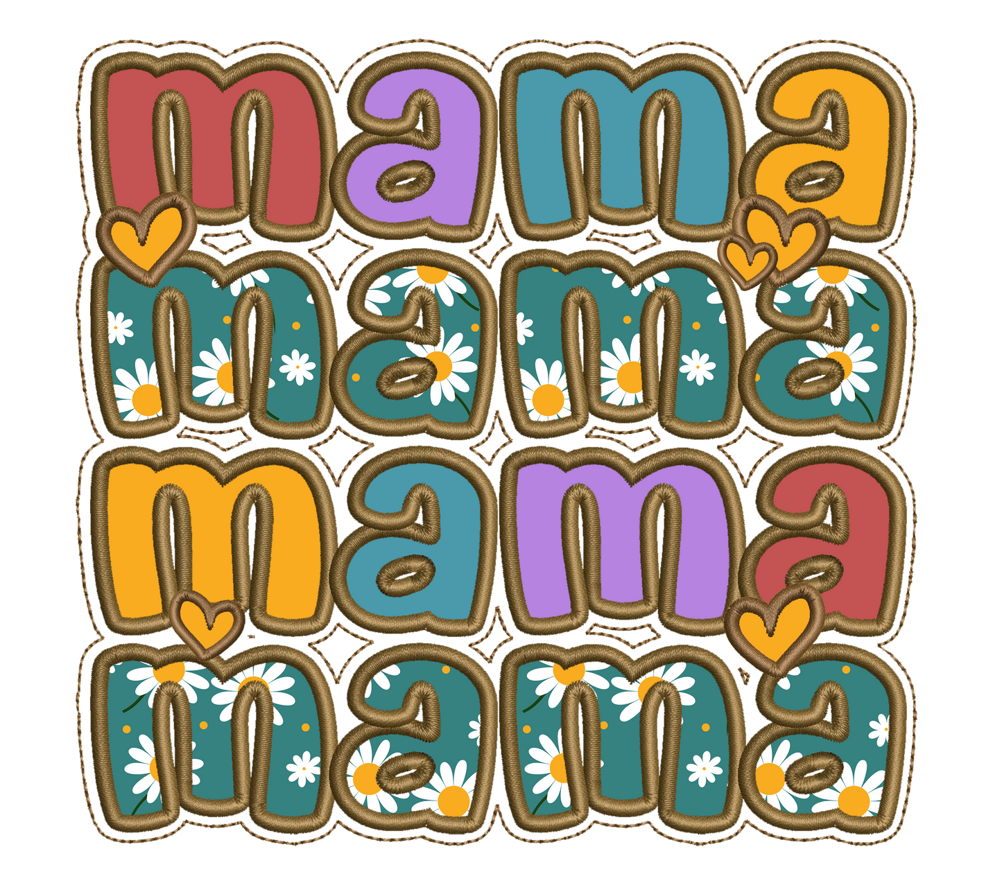 Mama, heat transfer, press and peel, no shirt, made to order